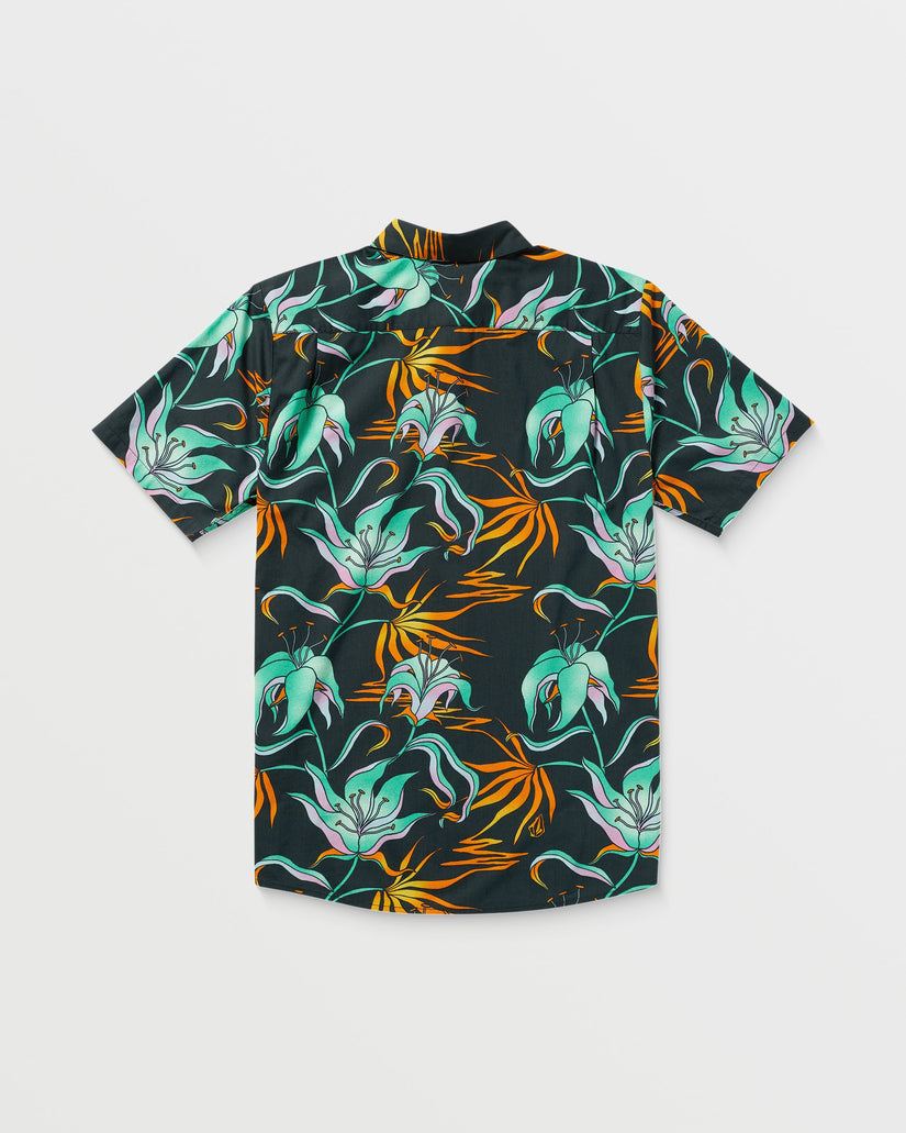 Brainmelter Floral Hemd - Black Green