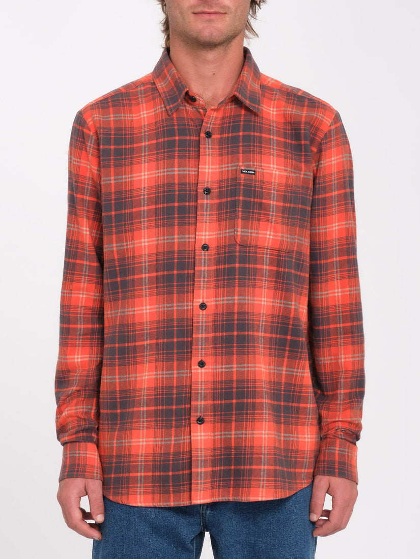 Caden Plaid Hemd - Bright Red