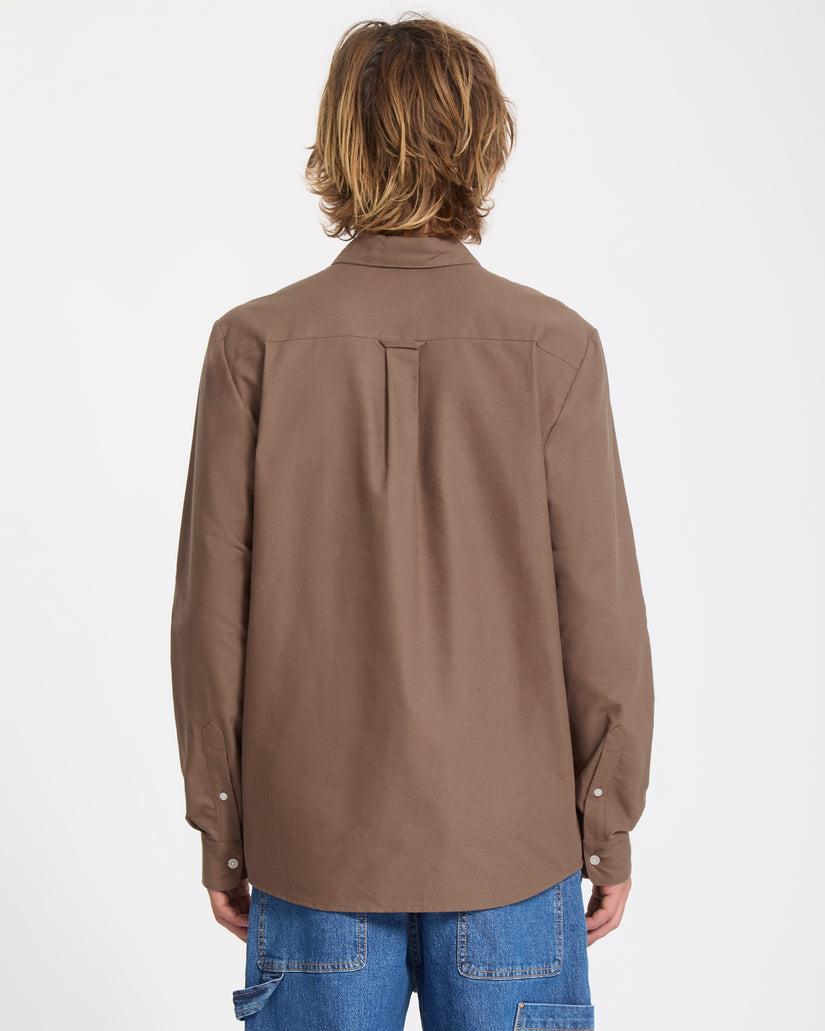 Veeco Oxford-Hemd - Brown Stone