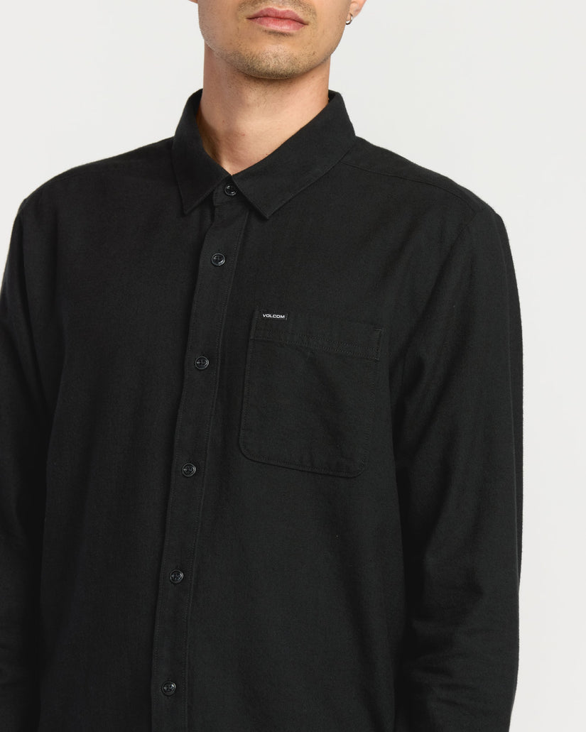 Caden Unifarbenes Hemd - Antique Black