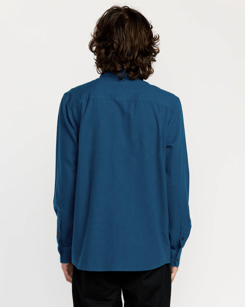 Caden Unifarbenes Hemd - Cosmic Blue