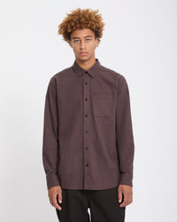 Caden Solid Hemd - Raisin