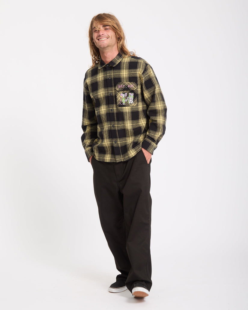 Ozzy Plaid Hemd - Mustard