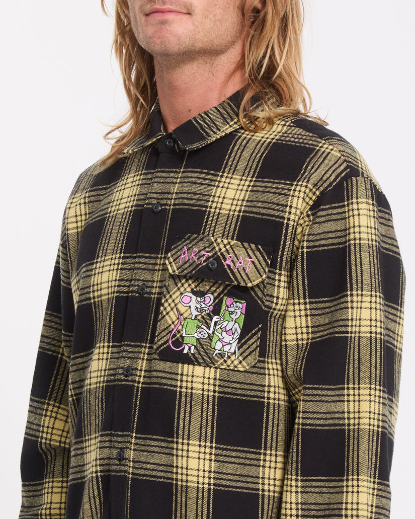 Ozzy Plaid Hemd - Mustard