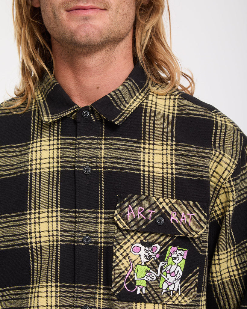 Ozzy Plaid Hemd - Mustard