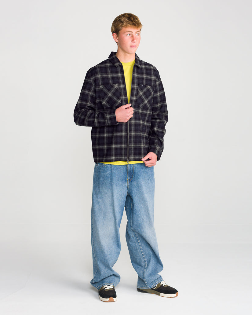 Fieldstone Zip Up Hemd - Black