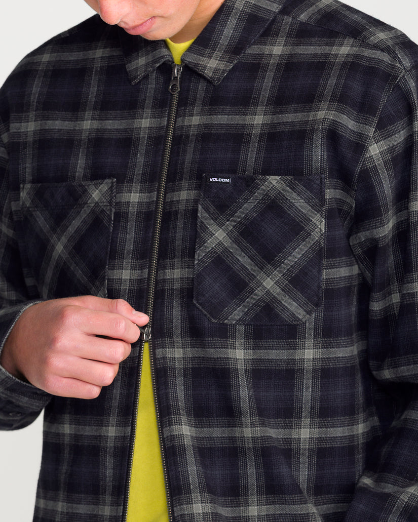 Fieldstone Zip Up Hemd - Black