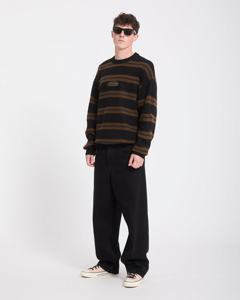 Striperstand Pullover - Black