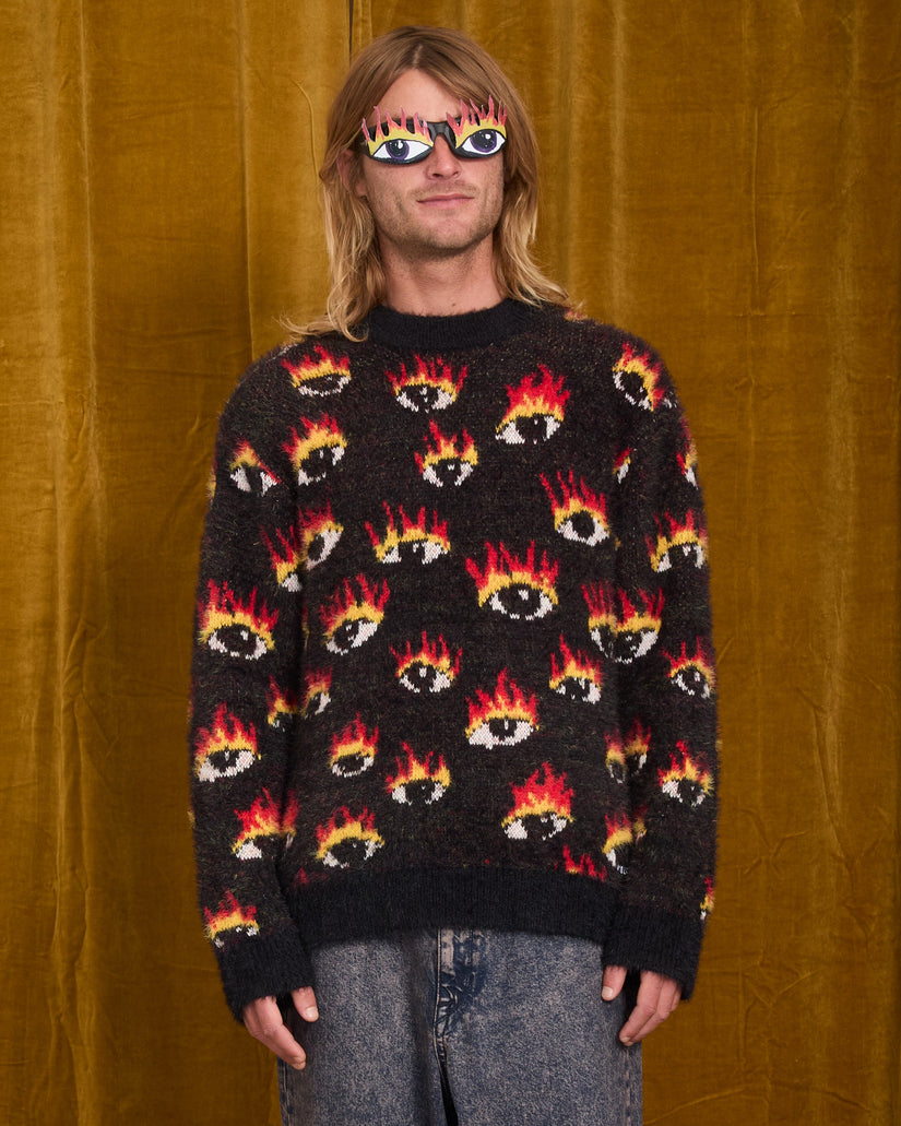 Ozzy Eyes Pullover - Black