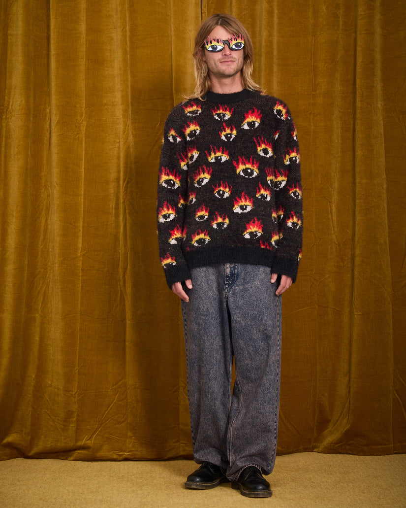 Ozzy Eyes Pullover - Black