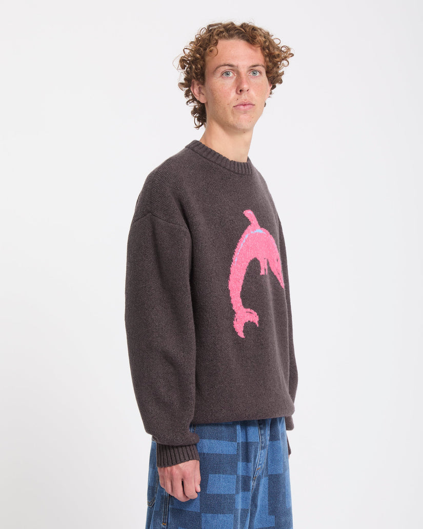 Ozzy Dolphin Pullover - Raisin