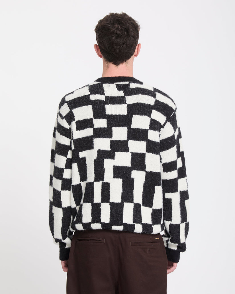 Carrau Check Pullover - Black