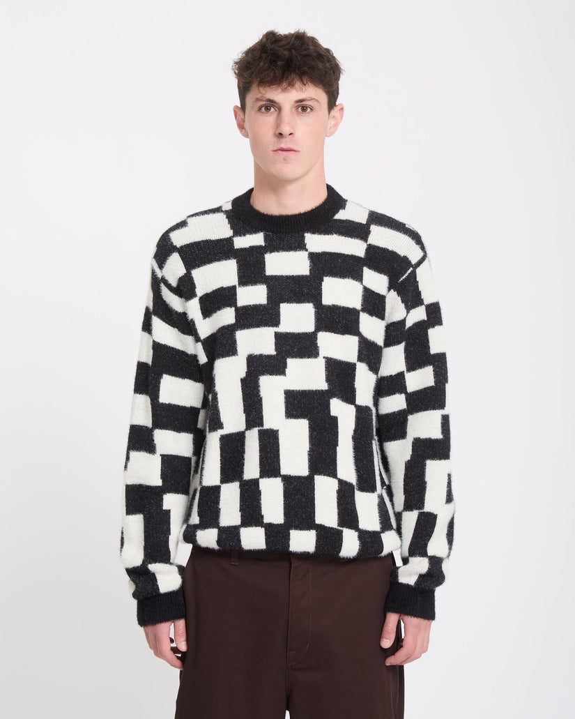 Carrau Check Pullover - Black