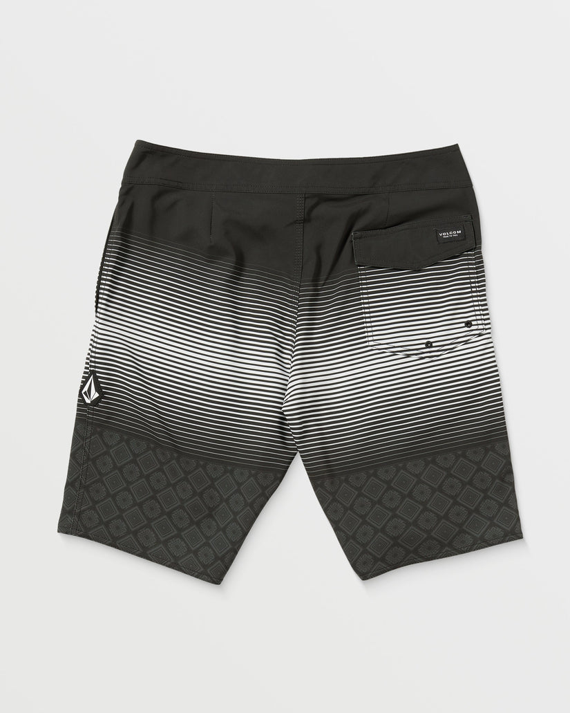 Lido Stripe Mod 20" Boardshorts - BLACK