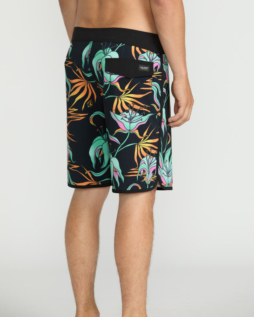 Infuse Scallop Mod 19" Boardshorts - Black Green