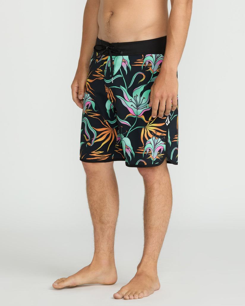 Infuse Scallop Mod 19" Boardshorts - Black Green