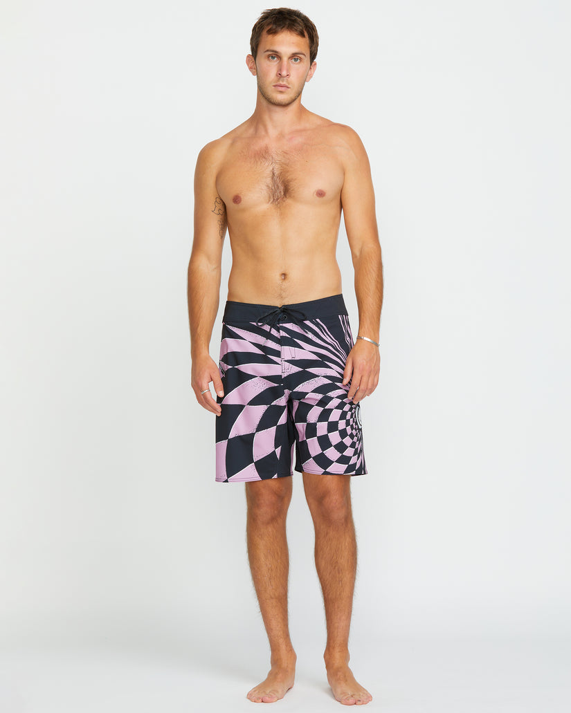 Spiral Stn Mod 20" Boardshorts - STEEL PURPLE