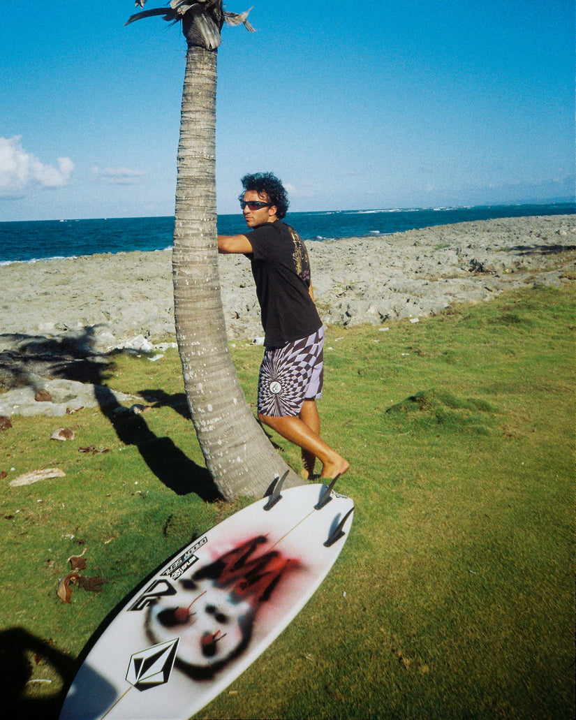 Spiral Stn Mod 19" Boardshorts - Violet