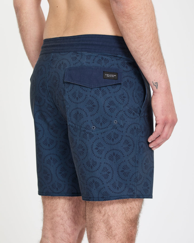 Psych Cotton Stoney 17" Boardshorts - Midnight Blue