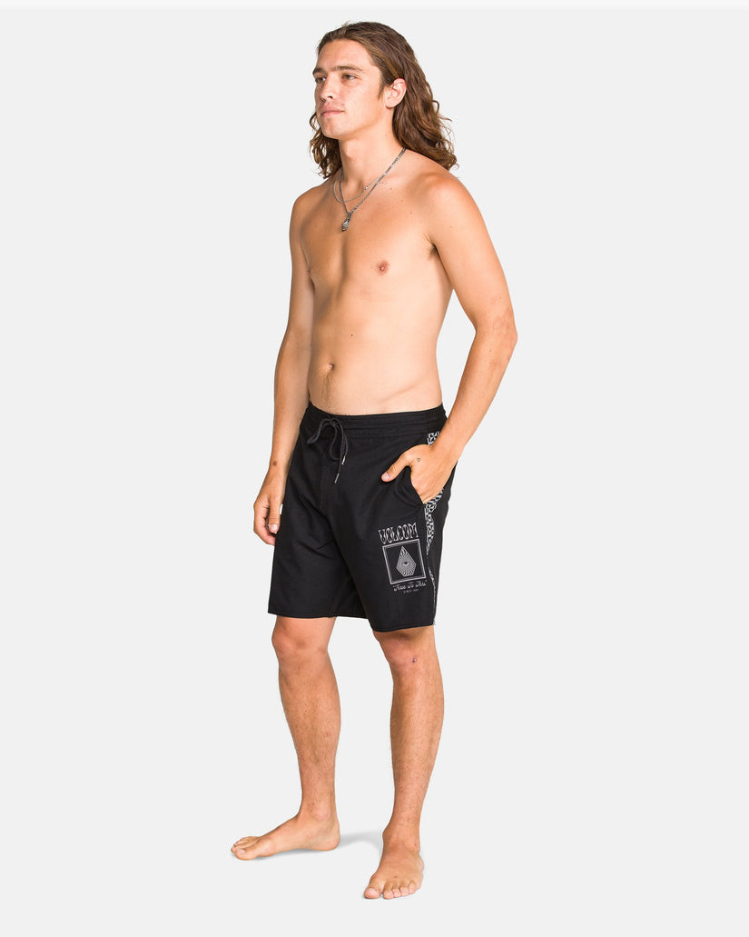 Yewster Loose Stoney 18" Boardshorts - Black