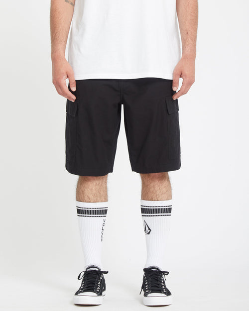 Strange Tripper Cargo 22" Shorts - BLACK