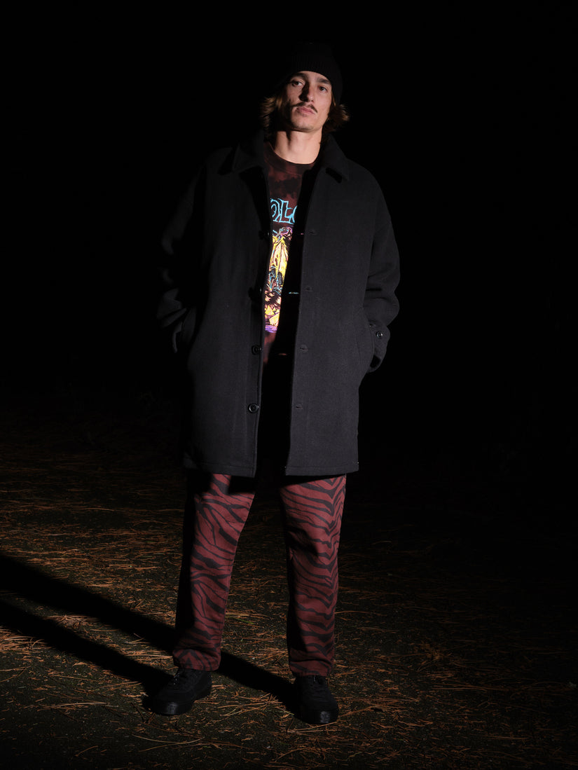 Floyder Peacoat Mantel - BLACK