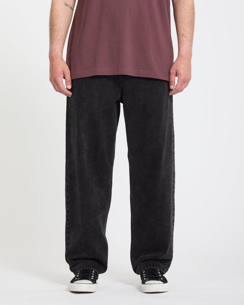 Freazy Loose Elasticated Waist Jeans - Blackity Black