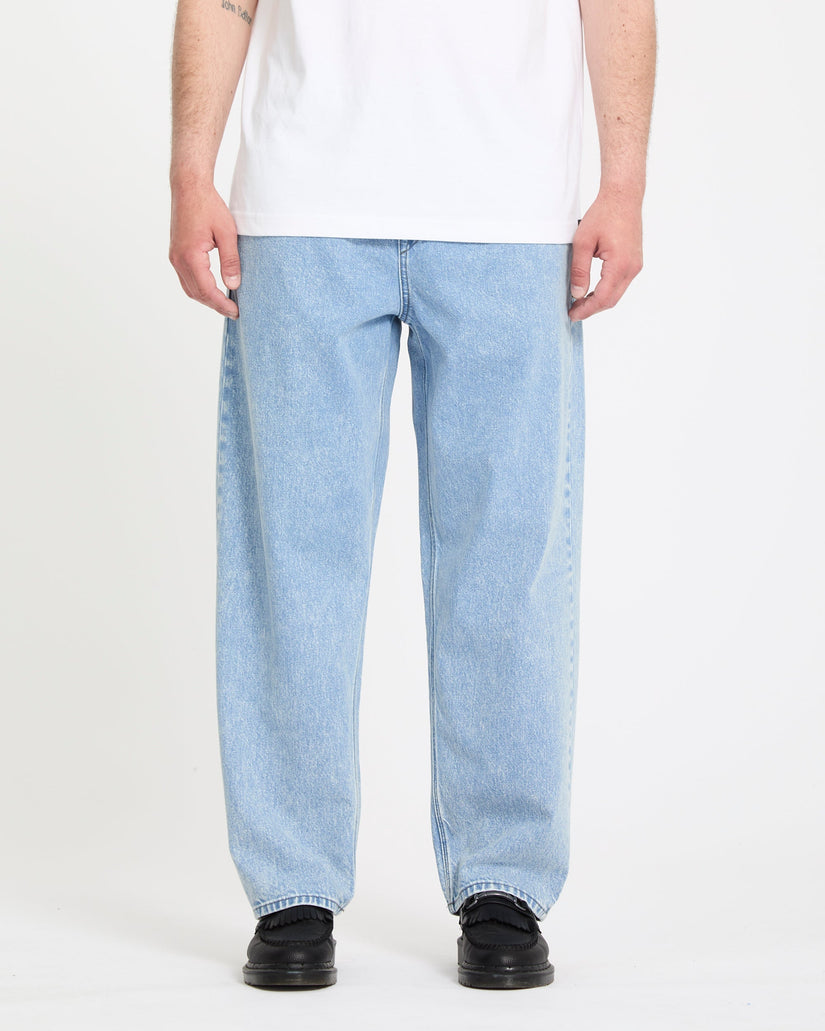Freazy Loose Elasticated Waist Jeans - Pale Aqua