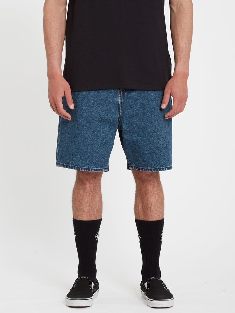 Billow Denim Shorts - INDIGO RIGIDE WASH