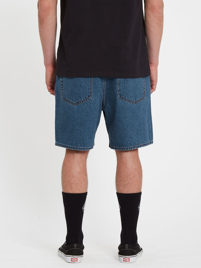 Billow Denim Shorts - INDIGO RIGIDE WASH