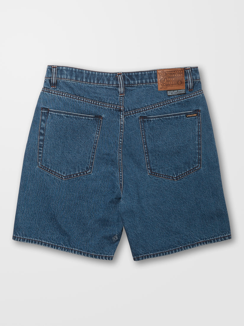 Billow Denim Shorts - INDIGO RIGIDE WASH