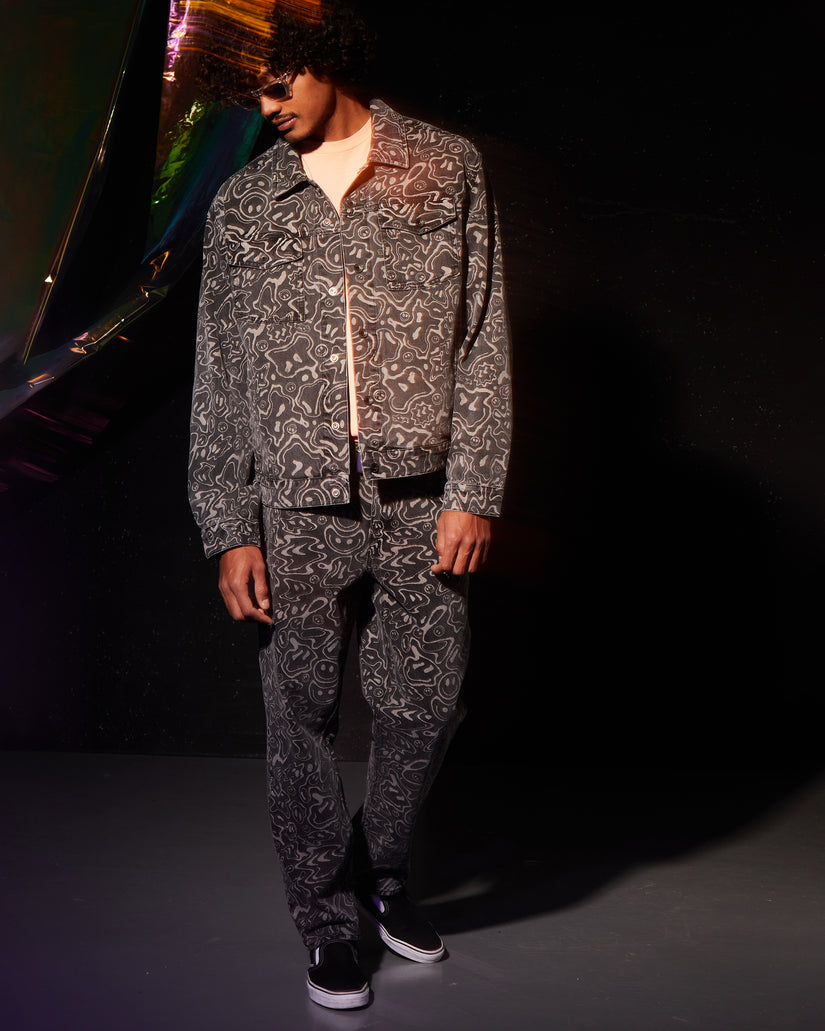 Filip Rygalski Denim Jacke - BLACK PRINT