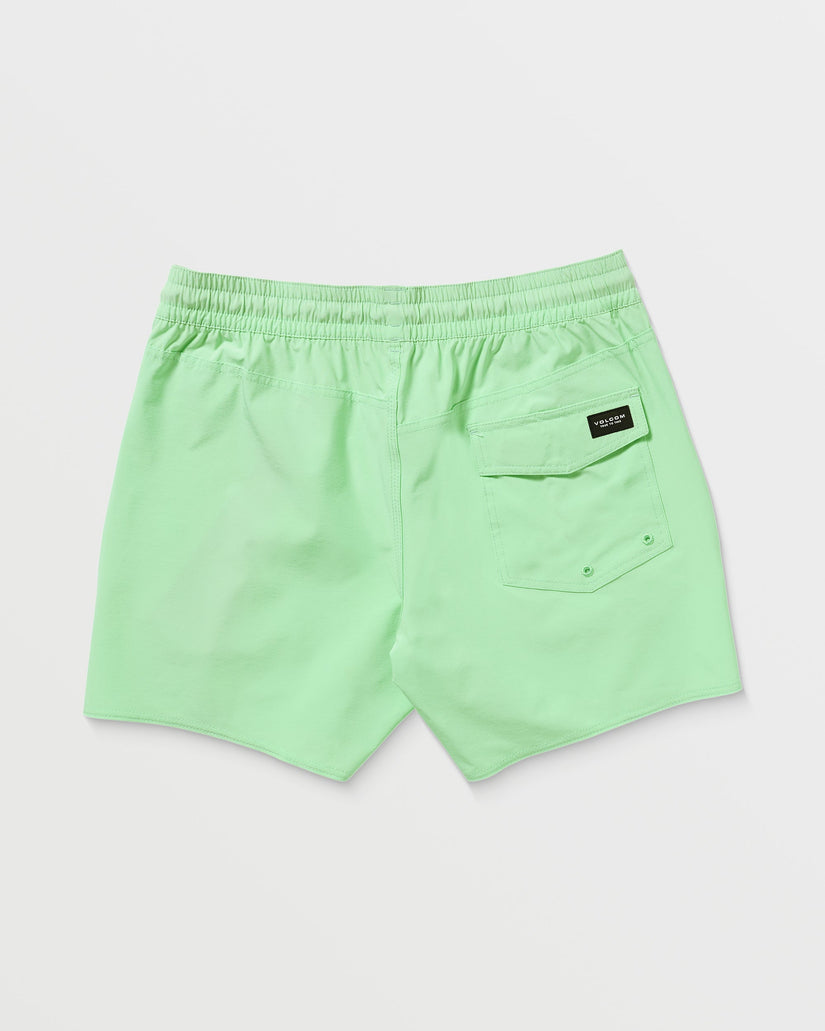 Lido Solid Trunk 16" Boardshorts - Jade Cream