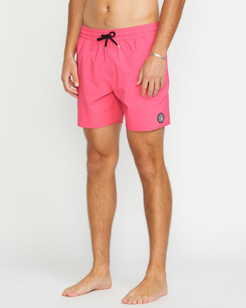 Lido Solid Trunk 16" Boardshorts - NEON PINK