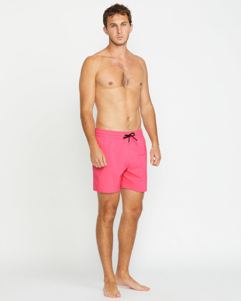 Lido Solid Trunk 16" Boardshorts - NEON PINK