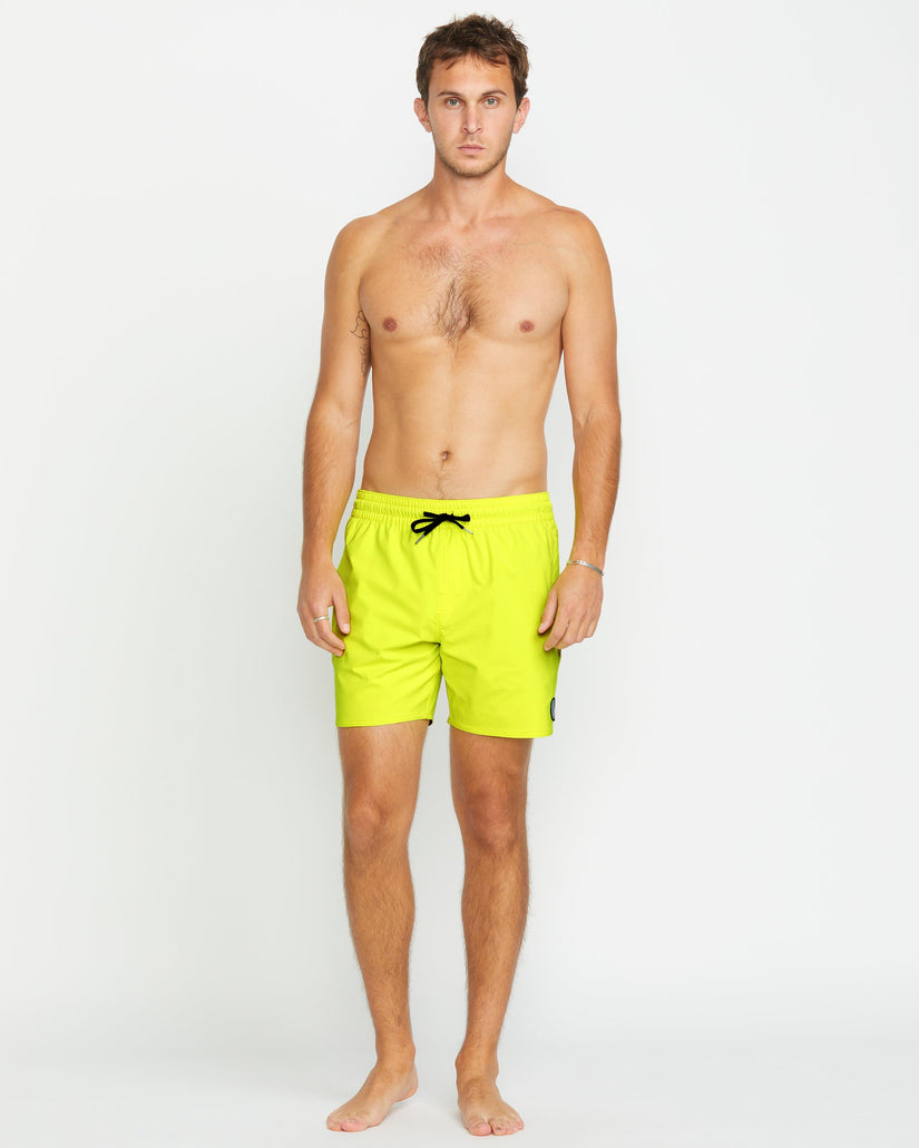 Lido Solid Trunk 16" Boardshorts - TENNIS BALL
