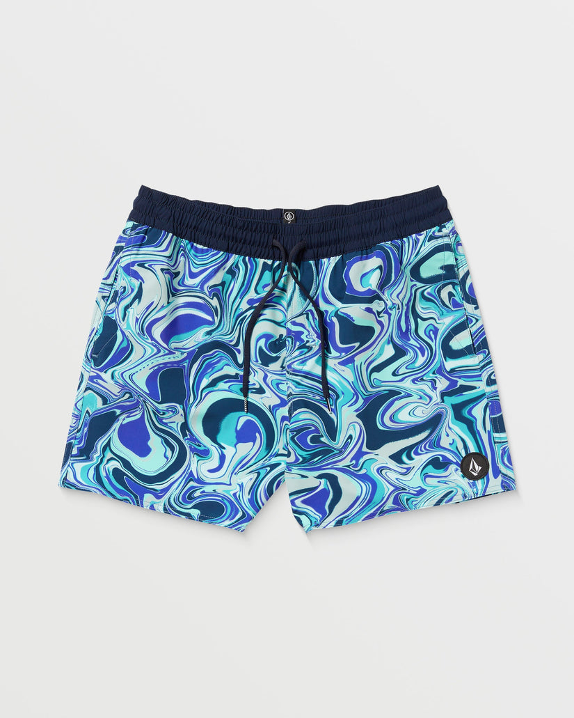 Lido Print Trunk 16" Boardshorts - NAVY