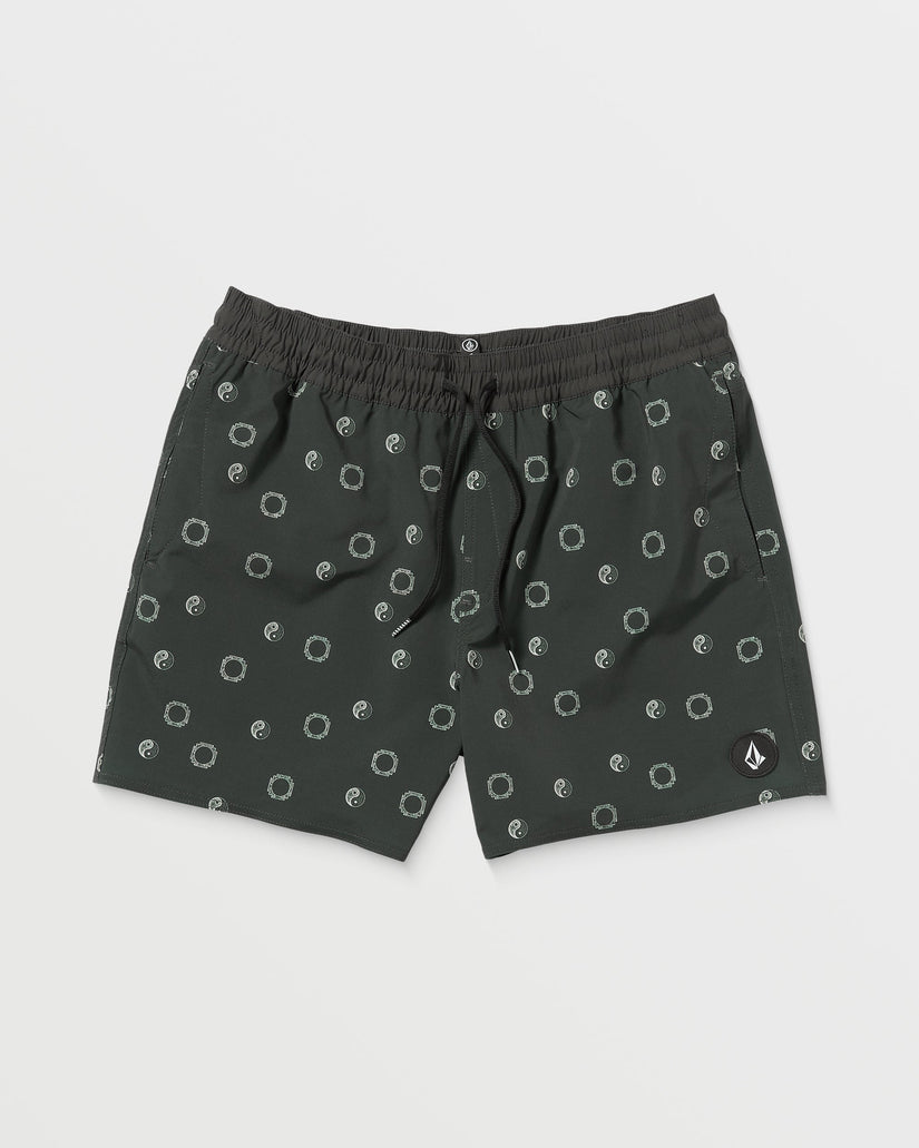 Lido Print Trunk 16" Boardshorts - STEALTH
