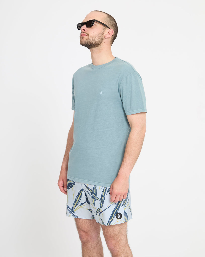 Lido Print Trunk 16" Boardshorts - Light Blue Acid