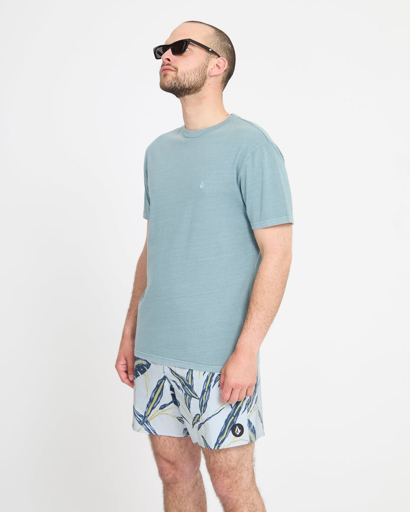 Lido Print Trunk 16" Boardshorts - Light Blue Acid