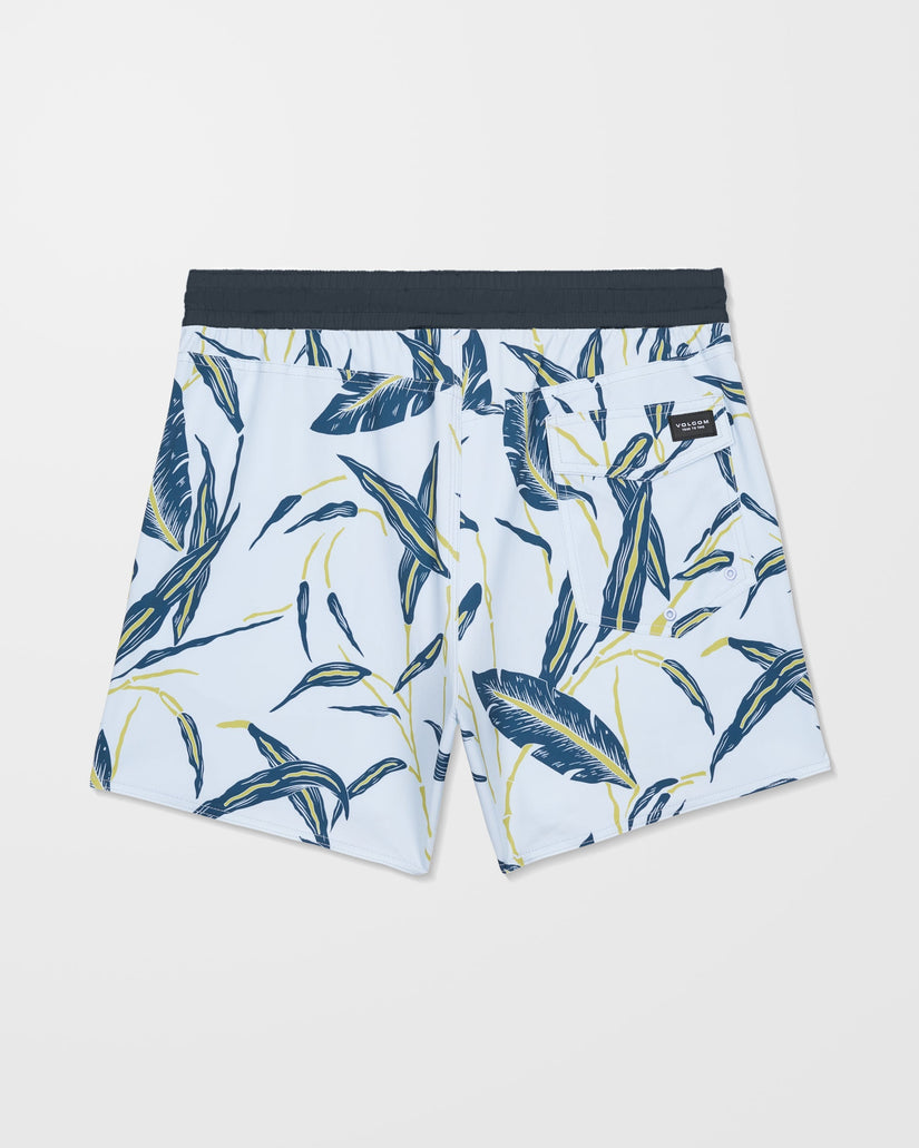 Lido Print Trunk 16" Boardshorts - Light Blue Acid