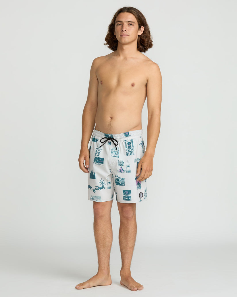 Psyche Cotton Trunk 17" Boardshorts - Stone