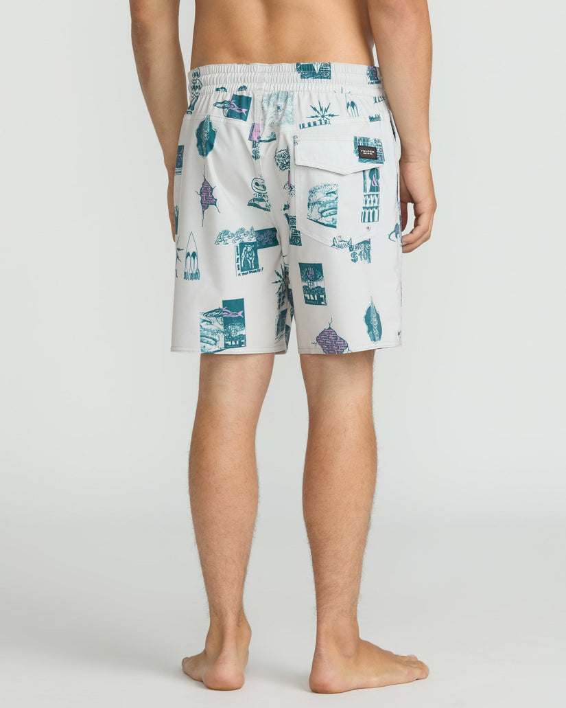 Psyche Cotton Trunk 17" Boardshorts - Stone
