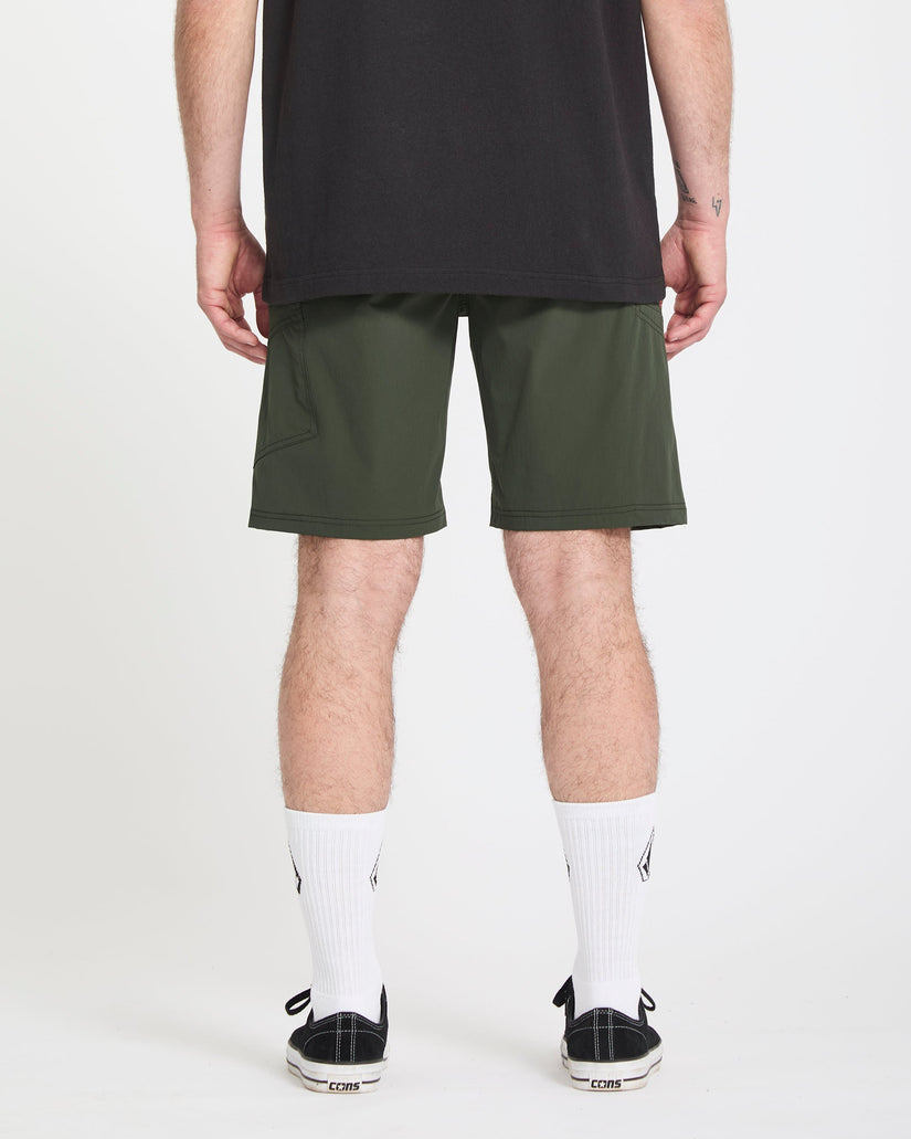 Cashed In Cargo 20" Hybrid-Shorts - Squadron Green