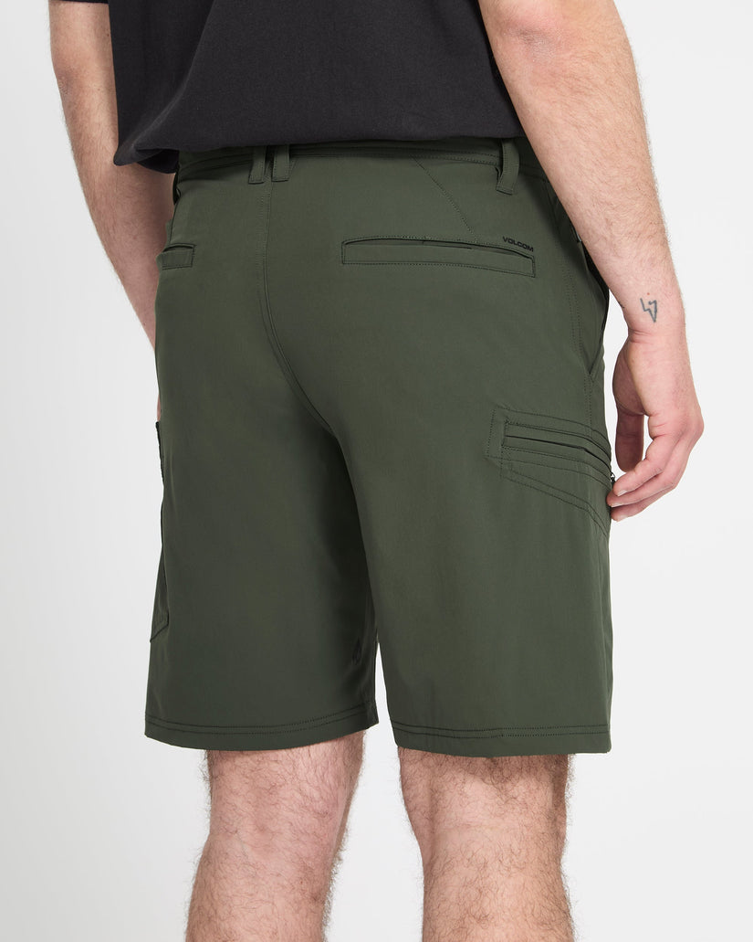 Cashed In Cargo 20" Hybrid-Shorts - Squadron Green