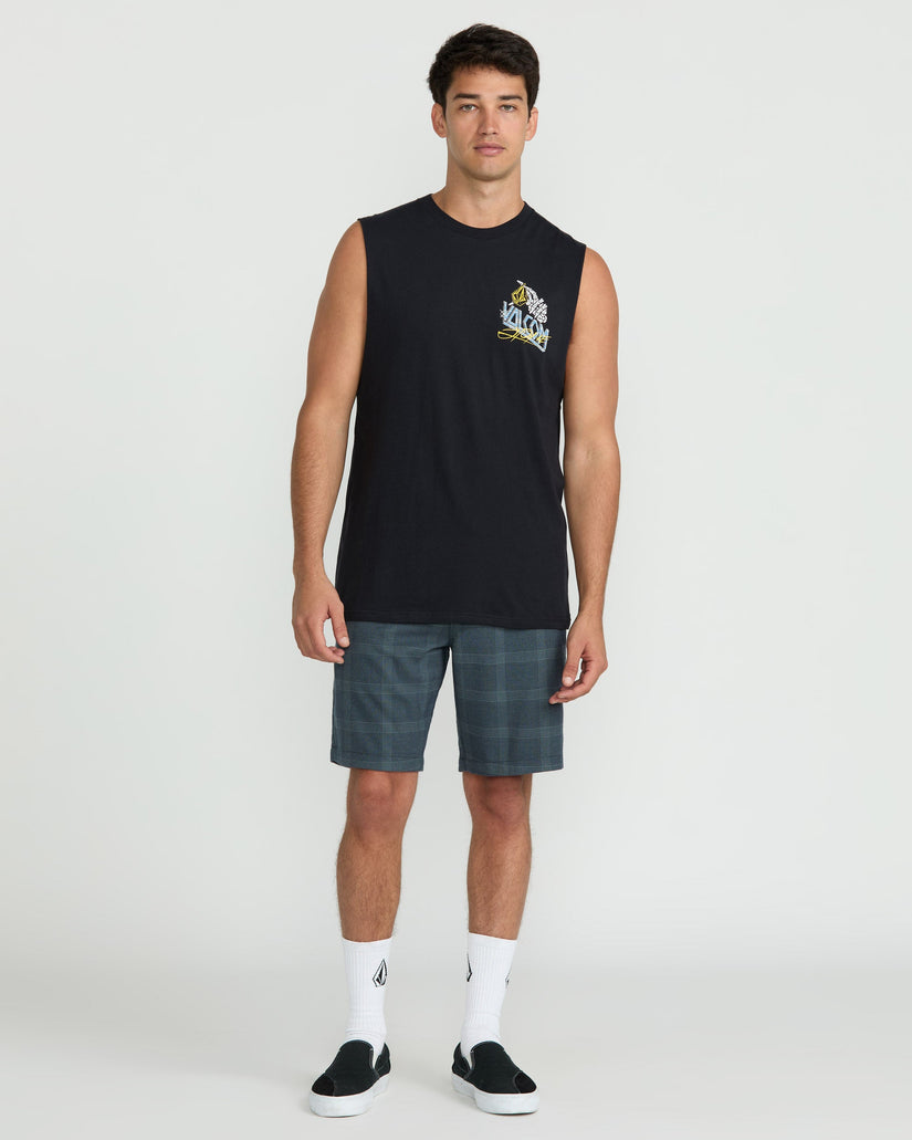 Dropped This Sleeveless T-Shirt - Antique Black