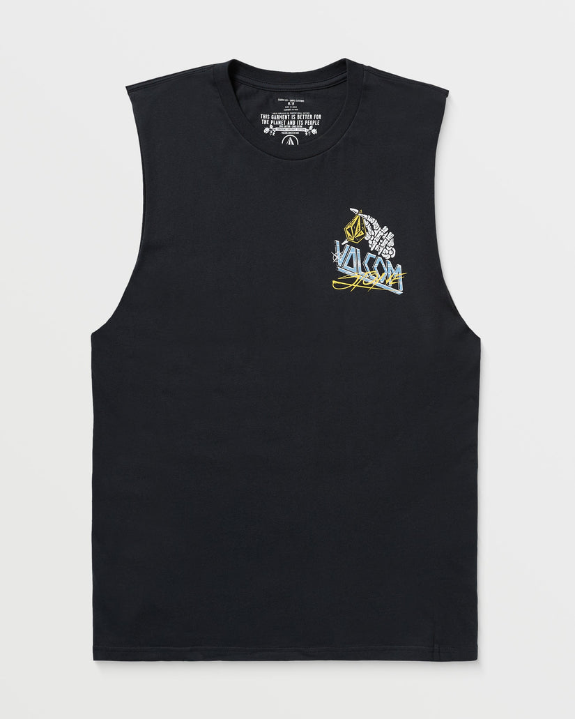 Dropped This Sleeveless T-Shirt - Antique Black