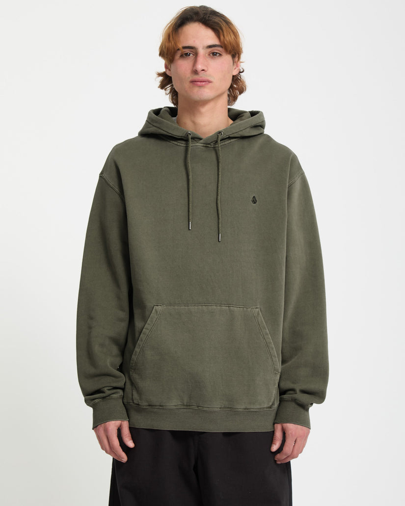 Single Stone Fleece-Hoodie - Dark Olive
