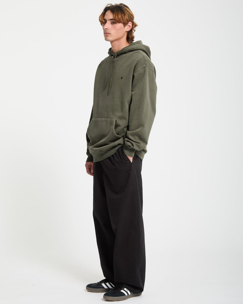 Single Stone Fleece-Hoodie - Dark Olive