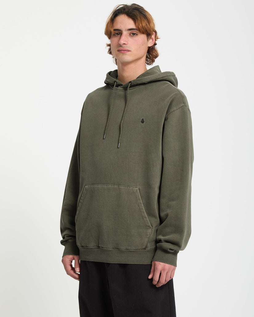 Single Stone Fleece-Hoodie - Dark Olive